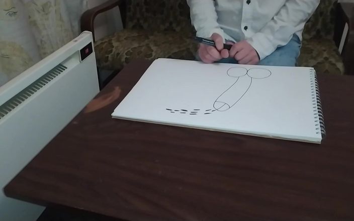 Marty Brady &amp; Billy Ford: Padrasto pega enteado desenhando um pênis e faz ele cavalgar...