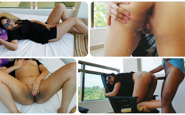 Big Ass Latina: Seks di depan umum di balkon luar ruangan dengan orang...