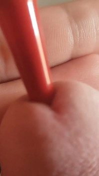 Beautiful Penetration of Motorcycle Oil Into the Glans