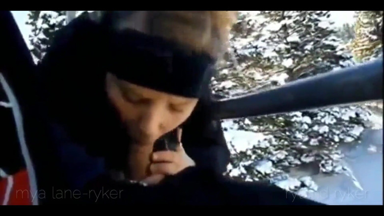 Mya Lane: Skiing, Hallway &amp; Road Side BJ