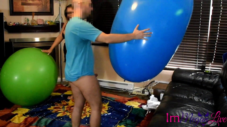 ImMeganLive: Fucking on huge balloons - Im megan live