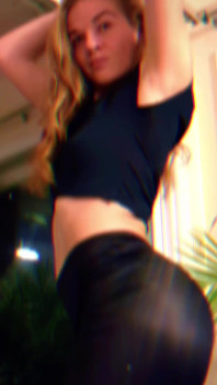 Just Dancing - Natural Body Fit Girl Petite PAWG Dirty Blonde Thick Thighs Crop Top Tight Pants