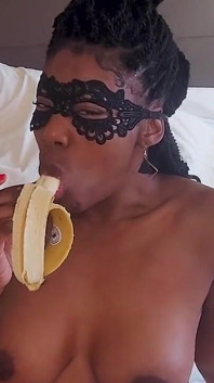 Ashanty’s Sensual Deep Throat with a Banana - Naughty & Uncut