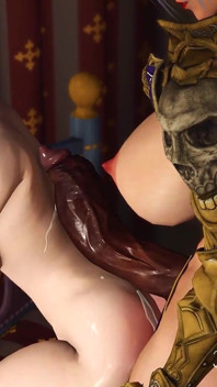 Una dickgirl super caliente juega con una joven morena sexy en el castillo medieval