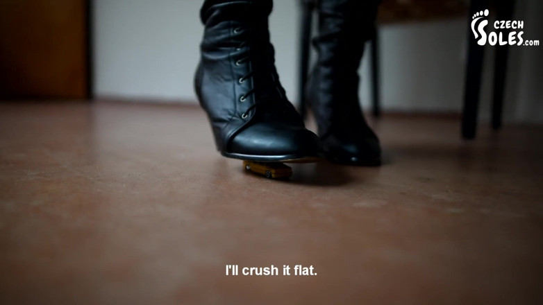 Czech Soles - foot fetish content: Madam Cat crushing puny cars under her boots