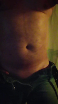 Sexy Naked Man Caresses Himself.