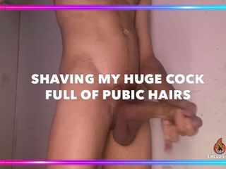 Isak Perverts: 陰毛だらけの巨大なチンポを剃る