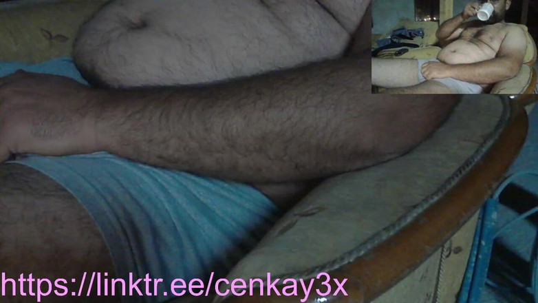 CenkAy: Мужской медведь папочка был удивительным на прямой трансляции