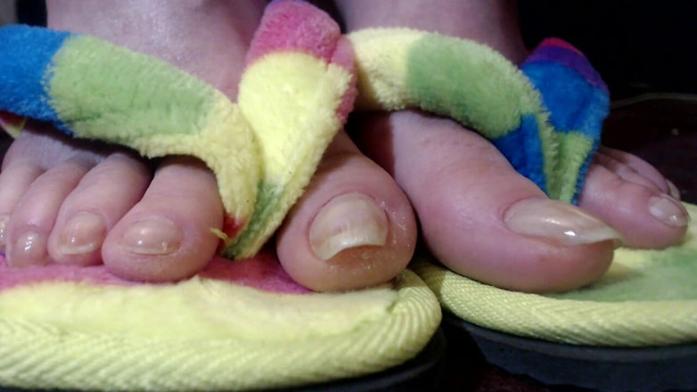 Abby Anna: Lange natürliche zehennägel flip-flops