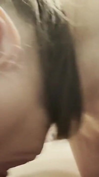 Mature with Saggy Boobs Enjoys Sucking Cum Through a Dick Oral Creampie