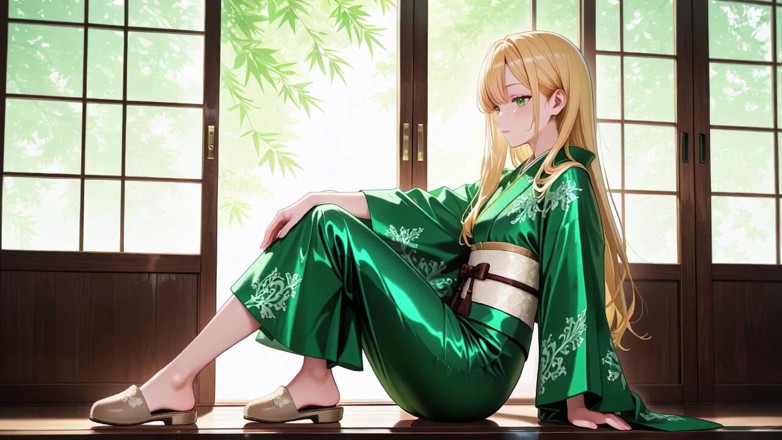 Tay Swift X: Dimineața japoneză leneșă pe coridor, ea respiră greu atingându-și pieptul...