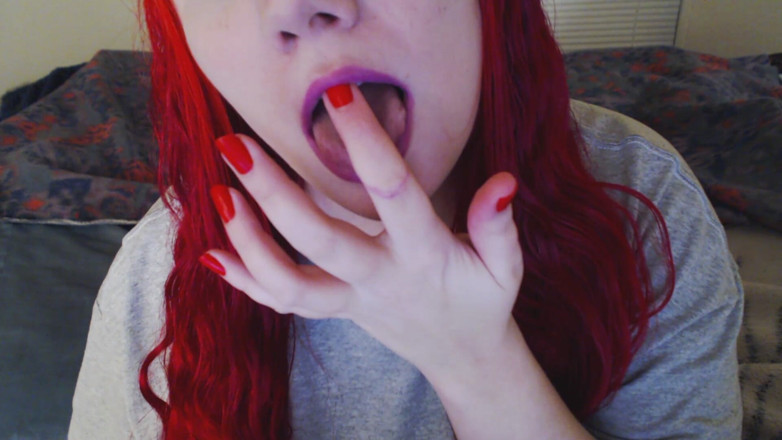 Scarlet Vixen: Gincu dan bibir fetish mulut