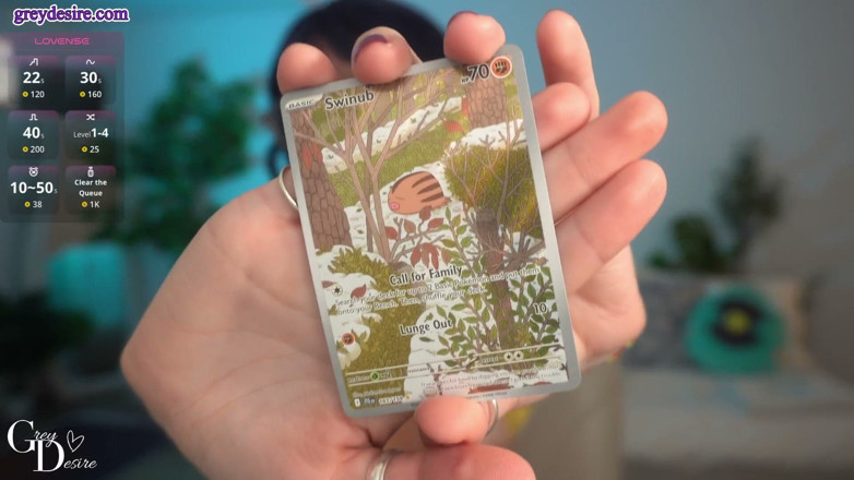 Grey Desire: Amateur MILF Topless Pokemon Card Opening - Grey Desire