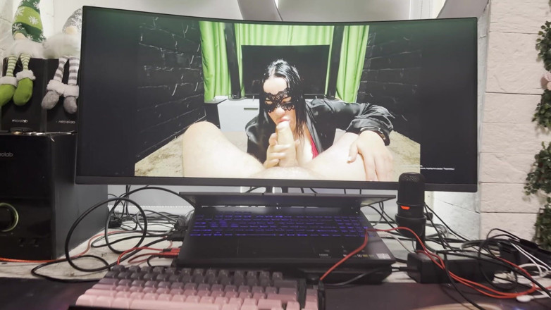 SexandAnal7: Ibu tiri nyepong sambil aku tonton videonya