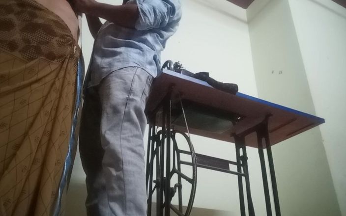 Telugu-fuckers: Telugu-tante neukt met buurman kleermaker vunzig praat over Telugu-neukers