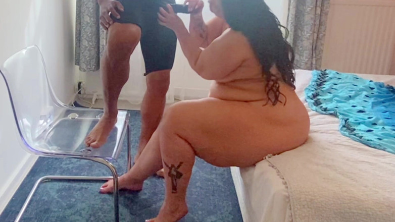 Zina Gabon: BBW Busty Cougar Handles BBC in Her Mouth - Best Blow...
