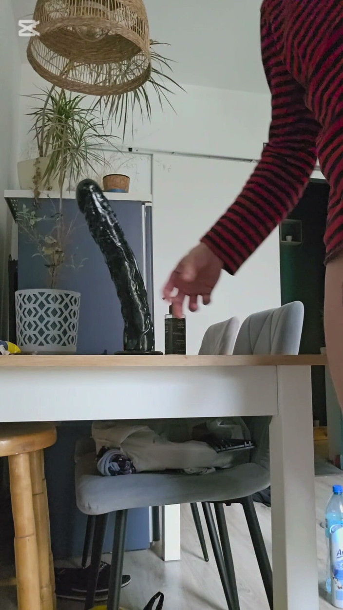 Ridingchaser: Another Prostate Milking with Big Cum and 12 Inch Dildo Training 30cm