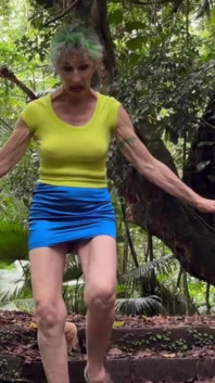 Walking Down the Steps in the Hawaiian Jungle