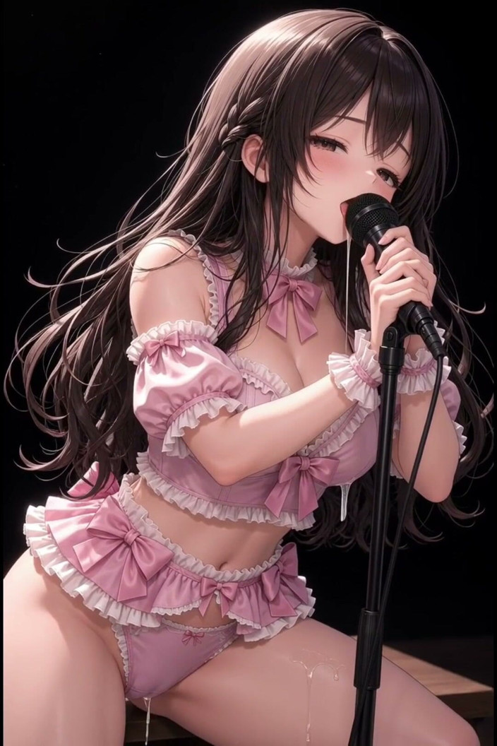 Wertstofsamler: Oktoberfest elbisesiyle sahnede 3 boyutlu anime idol mikrofonda mastürbasyon yapıyor