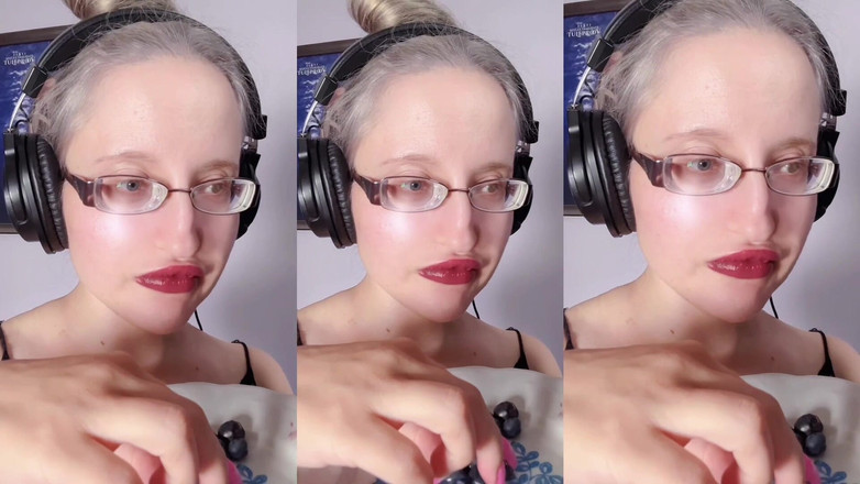 FinDom Goaldigger: Asmr吃蓝莓 - asmr，眼镜，Giantess