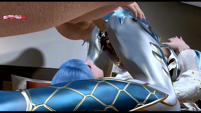 X Hentai: Trío de diosa megabyte con tetona - animación 3D hentai