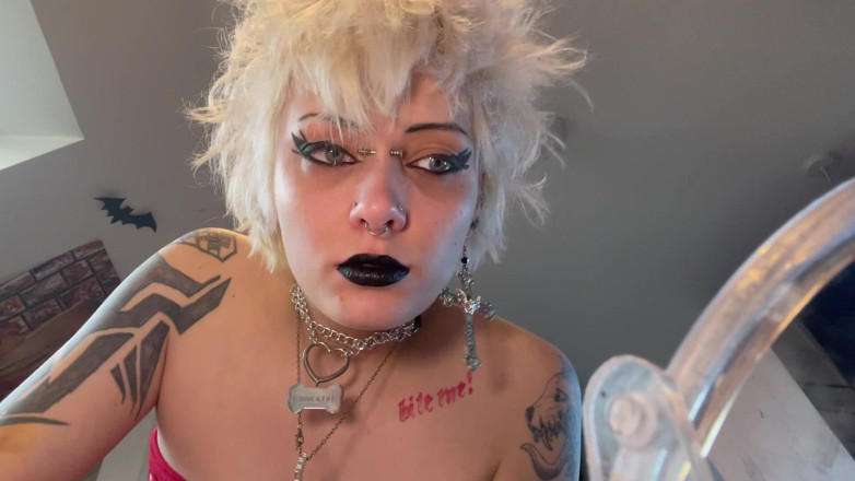 Glitterqueen1999: Goth Girl Glitterqueen1999 Ignores You Whilst She Applies Her Makeup,...