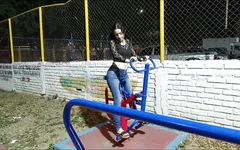 I Visit My Neighbor at the Park While She Works Out - She Loves Watching Me Work Out