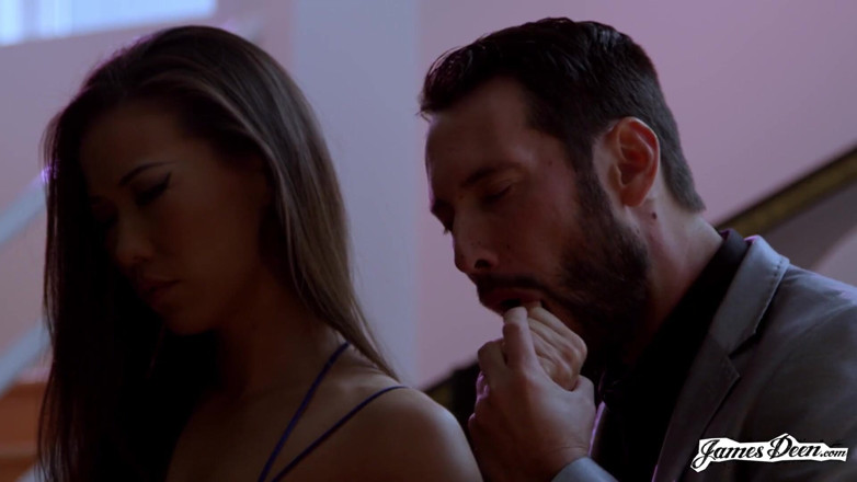 James Deen: Kalina Ryu loves deepthroat and a facial cumshot