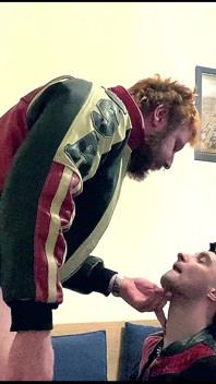 Rus Kink Hunk in Leather Jacket Fuck Hard Kinkysirius in Sport and Motogear Fetish - Part 1
