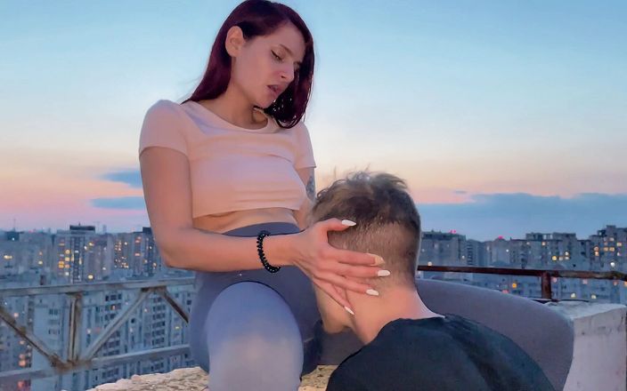 Petite Princesses FemDom (PPFemdom): Outdoor Leggings Pussy Worship Femdom on Rooftop