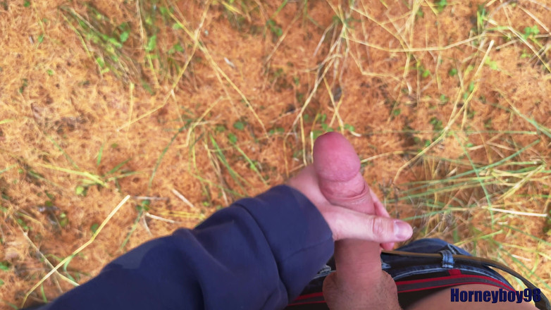 Horneyboy98: Twink Wixt 在森林的秋日和潮吹角质