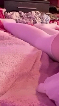 White Socks Clear Onahole Messy Cumshot