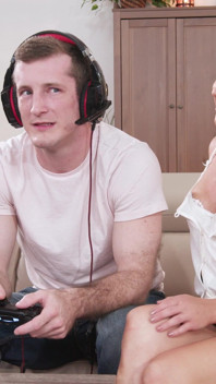 Stepmommy's Boy - Caring MILF Riley Jacobs Teaches Gamer Stepson Brick Danger How to Get Laid