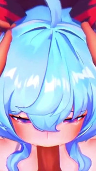 Genshin Impact - Ganyu’s Sloppy Blowjob and Squirting Orgasm - 3D Hentai Animations
