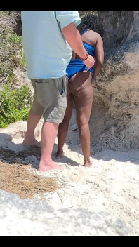 Seks di pantai - hampir ditangkap berkongkek di pantai yang tenang