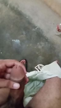 Young Boy Masturbates in the Bathroom