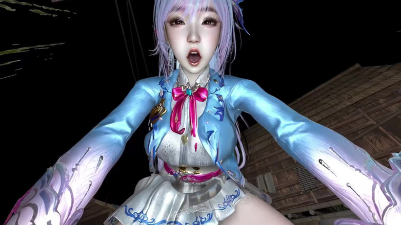 Why fuck so hard: Une jolie asiatique en 3D nue ses seins parfaits se fait...