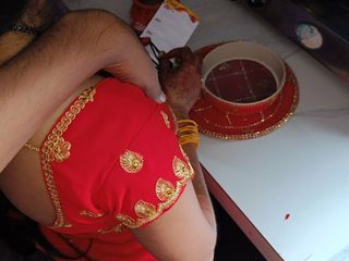 Sakshi Pussy: Зять празднует Карва Шот с невесткой