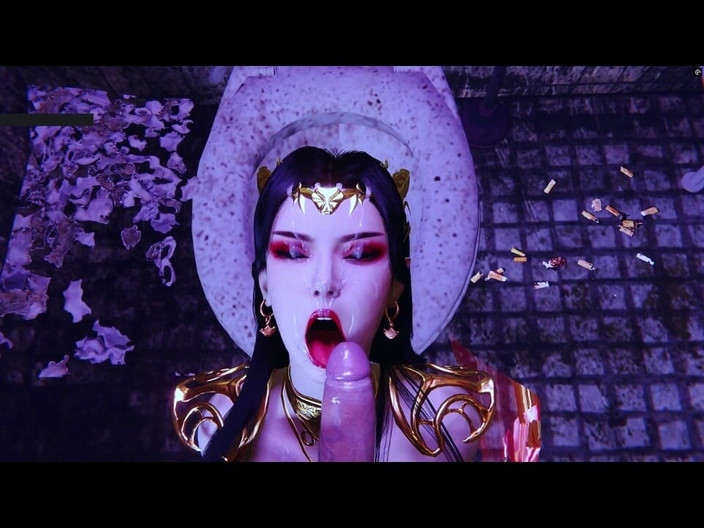 X Hentai: Hareket halindeki sanal afrodit: kavisli ilahi - 3 boyutlu animasyon hentai