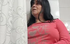MILF Jerkoff in Shower with Stepson
