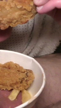 Food Fetish Blow Job in Chicken and Fries and Eat This with Taste