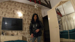 MilfyCalla: He Cums 3 Times on My New Black Shiny Puffy Downjacket!-174