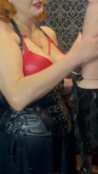 Mistress with Huge Dildo for Sissy Slave
