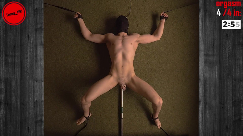 Tommy_1995: Šukací stroj dojící prostatu 4 orgasmy hands-free, zdrženlivý hetero twink
