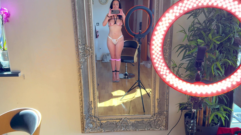 Latina Fetish: Latina Loving Colored Gags Bound on a Chair (4k + Bts)