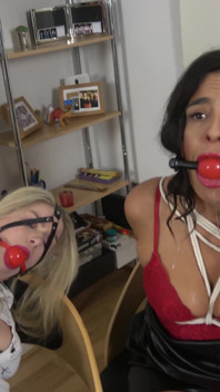 Lottie Lalay and Latina in: Beautiful Bank Workers Got Tied up and Ballgagged as a Part of Their Training!