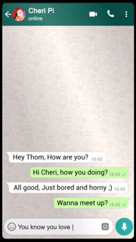 Cheri Pi Whatapp Sexting an Old Man