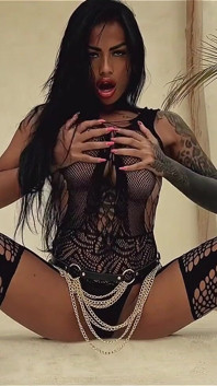 Asian Tattooed Mistress Squirts and Masturbates