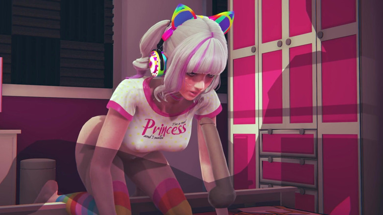 Waifu club 3D: 자지 빨기를 좋아하는 게이머 소녀