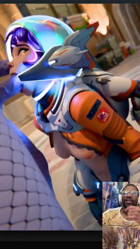 Welcoming Bald Pussy Juno to Planet Earth with Widowmaker’s Hard Fucking Transgender Futa Cock